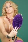 16in Ping Pong Paddle W/Purple Faux Fur