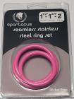 Pink Stainless Steel C-ring Set - 1.5 1.75" 2" " Sex Toy Product