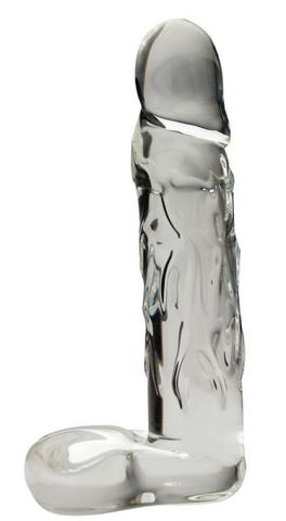 Large 9" Realistic Glass Dildo - Clear Sex Toy Product