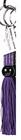 Whip Keychain 6in Purple