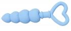 Sex In The Shower Blue Silicone Heart Anal Beads Sex Toy Product