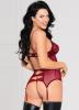 Love To Love You 2pc Lace Chemise & Thong Set Wine O/s Sex Toy Product Image 2