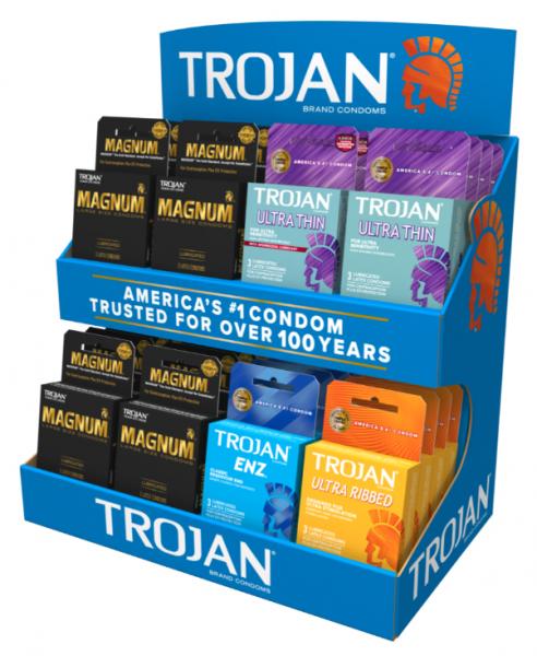 Trojan Counter Unit Display 32 Ct Fishbowl Sex Toy Product