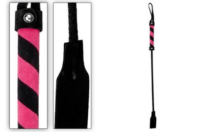 Leather Cube Crop Black/Pink