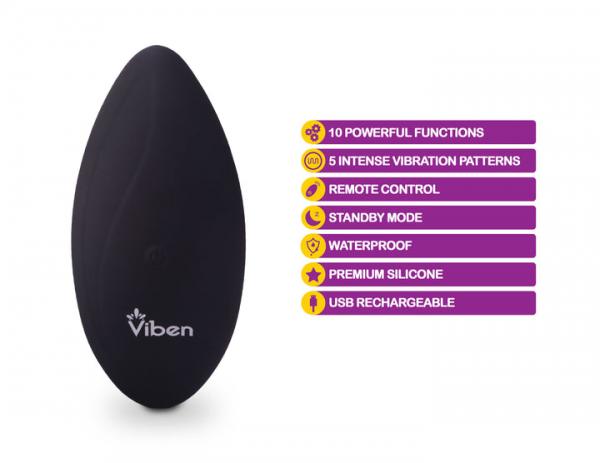 Viben Racy 10 Function Panty Vibe Black Sex Toy Product