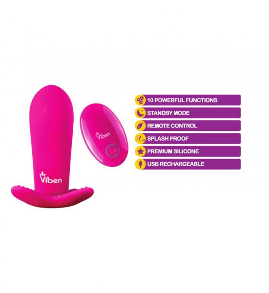 Viben Intrigue Panty Vibe W/ Pleasure Nubs Hot Pink Sex Toy Product