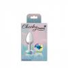 Cheeky Charms Round Clear Iridescent Small Silver Plug Sex Toy Product Image 2