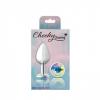 Cheeky Charms Round Clear Iridescent Medium Silver Plug Sex Toy Product Image 2