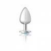 Cheeky Charms Round Clear Iridescent Large Silver Plug Sex Toy Product Image 4