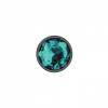 Cheeky Charms Round Teal Small Gunmetal Butt Plug Sex Toy Product Image 4