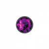 Cheeky Charms Round Purple Small Gunmetal Butt Plug Sex Toy Product Image 4