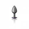 Cheeky Charms Round Purple Medium Gunmetal Butt Plug Sex Toy Product Image 3