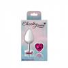 Cheeky Charms Heart Bright Pink Medium Silver Plug Sex Toy Product Image 2