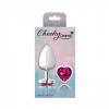 Cheeky Charms Heart Bright Pink Large Silver Plug Sex Toy Product Image 2