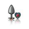 Cheeky Charms Heart Rainbow Large Gunmetal Butt Plug Sex Toy Product Image 1