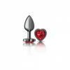 Cheeky Charms Heart Deep Red Small Gunmetal Butt Plug Sex Toy Product Image 1
