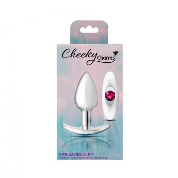 Cheeky Charms Butt Plug Set Iridescent/ Bright Pink Sex Toy Product