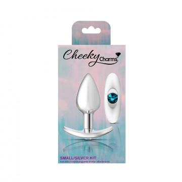 Cheeky Charms Butt Plug Set Clear/ Teal Sex Toy Product