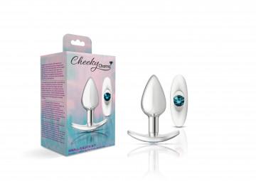 Cheeky Charms Butt Plug Set Clear/ Teal Sex Toy Product