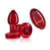 Cheeky Charms Vibrating Metal Plug Red Small W/ Remote Sex Toy Product Image 2