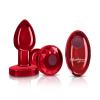 Cheeky Charms Vibrating Metal Plug Red Small W/ Remote Sex Toy Product Image 3