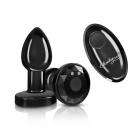 Cheeky Charms Vibrating Metal Plug Gunmetal Small W/ Remote Sex Toy Product