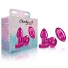 Cheeky Charms Vibrating Metal Plug Pink Small W/ Remote Sex Toy Product Image 2