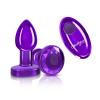Cheeky Charms Vibrating Metal Plug Purple Small W/ Remote Sex Toy Product Image 1