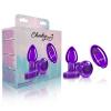 Cheeky Charms Vibrating Metal Plug Purple Small W/ Remote Sex Toy Product Image 3