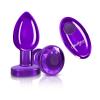 Cheeky Charms Vibrating Metal Plug Purple Medium W/ Remote Sex Toy Product Image 3