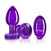 Cheeky Charms Vibrating Metal Plug Purple Medium W/ Remote Sex Toy Product Image 4