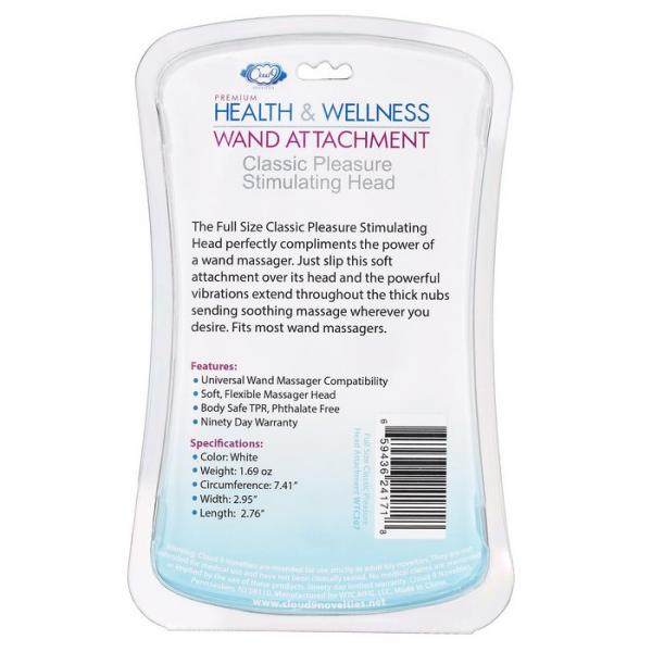 Cloud 9 Full Size Classic Pleasure Stimulating Heads Wand Attachment Sex Toy Product