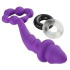 Cloud 9 Extra Long Prostate Plug Purple Bonus C Rings Sex Toy Product