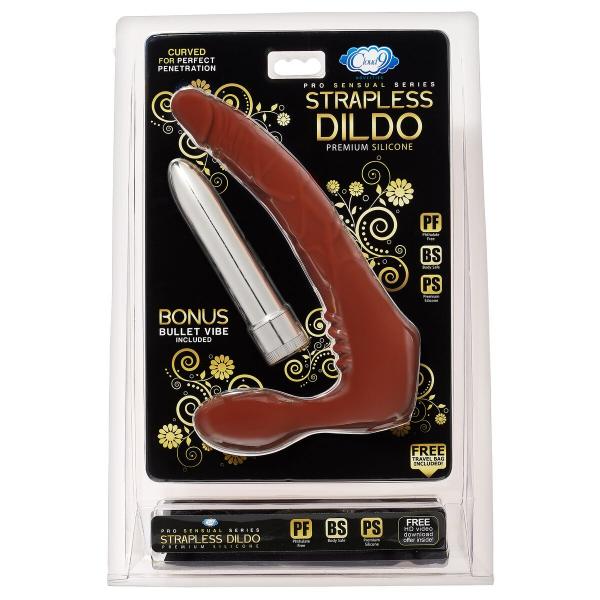 Cloud 9 Strapless Strap On Dildo Brown Sex Toy Product