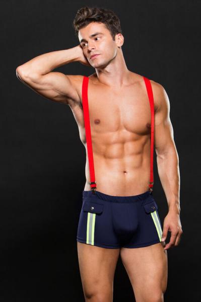 Envy Fireman Bottom W/ Suspenders 2pc M/l Sex Toy Product