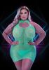 Lapdance Glow In The Dark Mini Dress Q/s Sex Toy Product Image 3
