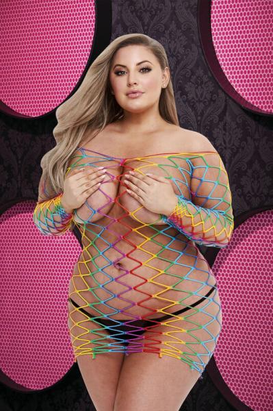 Lapdance Fencenet Rainbow Mini Dress Q/s Sex Toy Product