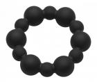 Shadow Silicone Beaded Cock Ring Black Sex Toy Product