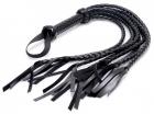 Strict 8 Tail Braided Flogger Black Leather Sex Toy Product