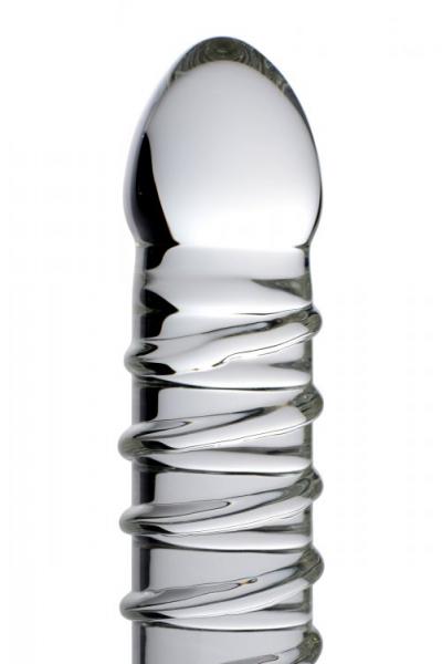 Behemoth Ribbed XL Glass Dildo Clear Sex Toy Product