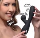 Inmi Shegasm 5 Star 10x Silicone Suction & Pulsating Rabbit- Black Sex Toy Product