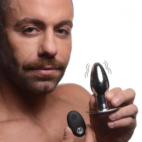 Master Series Chrome Blast 7x Butt Plug W/ Remote Small Sex Toy Product