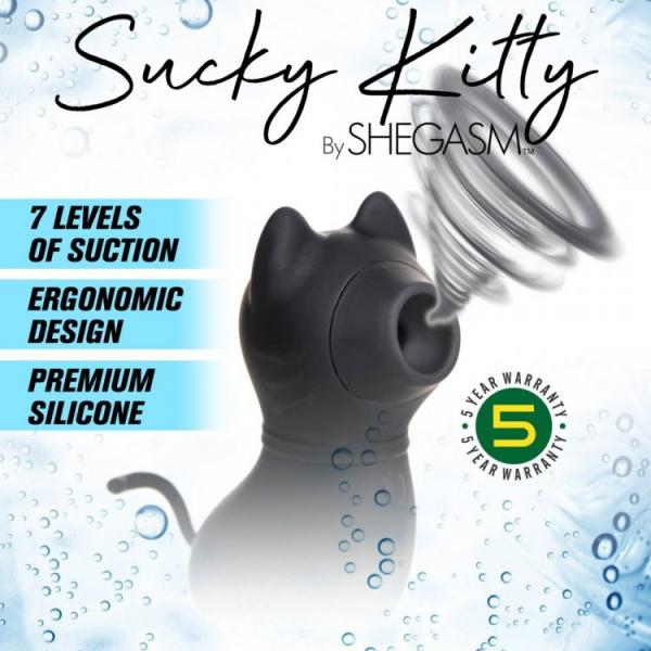 Shegasm Sucky Kitty 7x Clit Stim Black Sex Toy Product
