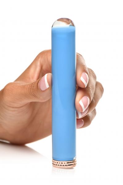 Prisms Vibra-glass 10x Mini Vibe Blue Sex Toy Product