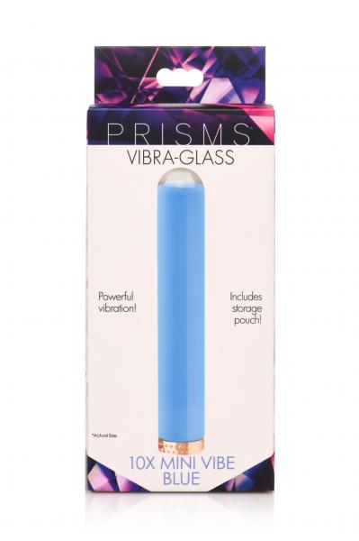 Prisms Vibra-glass 10x Mini Vibe Blue Sex Toy Product