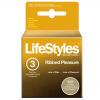 Lifestyles Condom Ribbed Pleasure Lubricated 3 Pack	 Sex Toy Product Image 1