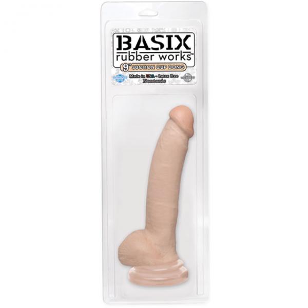 Basix Rubber Works 9 inches Dong with Suction Cup Beige Sex Toy Product