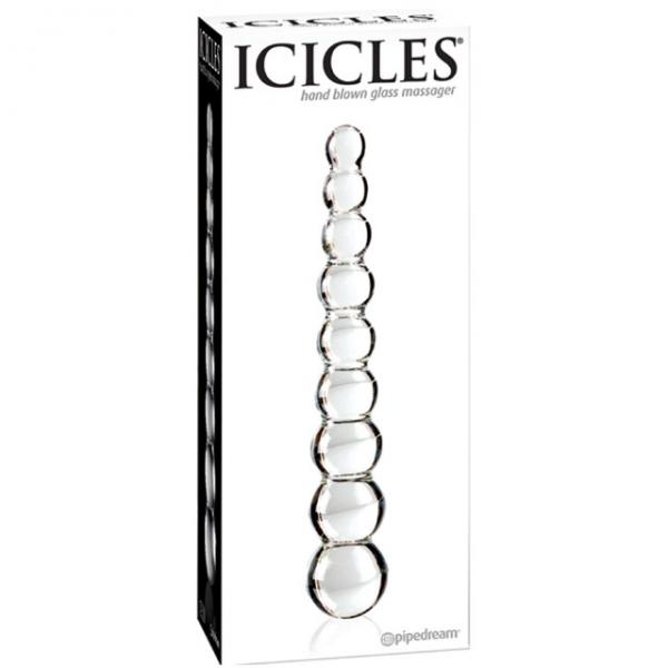 Icicles No 2 Glass Anal Beads Clear Sex Toy Product