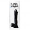 Basix Rubber 12 Inch Dong With Suction Cup Black Sex Toy Product Image 2