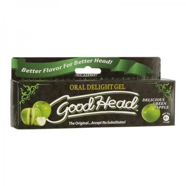 Goodhead Oral Delight Gel Green Apple 4oz Tube Sex Toy Product